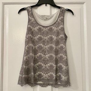 Gray lace Banana Republic dressy tank